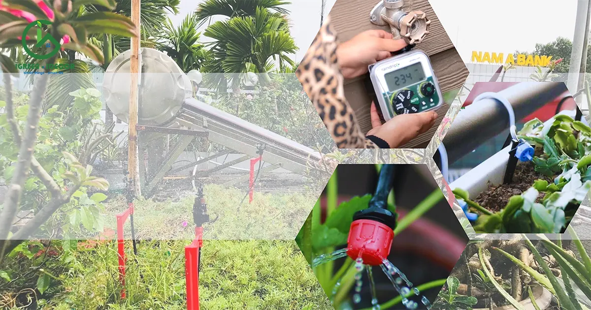 BỘ TƯỚI CÂY TỰ ĐỘNG TẠI NHÀ BÍ QUYẾT CHO KHU VƯỜN XANH MÁT