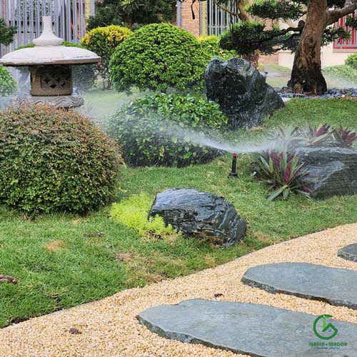 Tưới cảnh quan biệt thự Kiên Giang