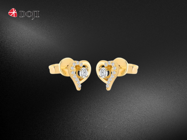 Hoa tai vàng 18K là sự kết hợp tinh tế và mềm mại