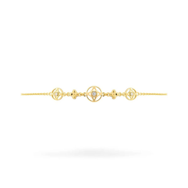 Mẫu vòng tay vàng 14K gắn đá CZ DOJI AFBJ000520F1CZ1 hài hòa, tinh tế