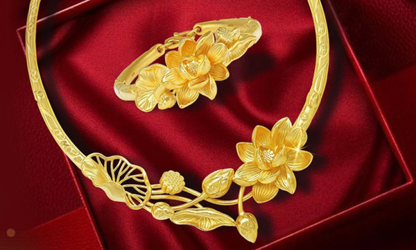 Bộ sưu tập Vu Quy Hoa Sen được lấy cảm hứng từ vẻ đẹp thuần khiết và thanh tao của hoa sen