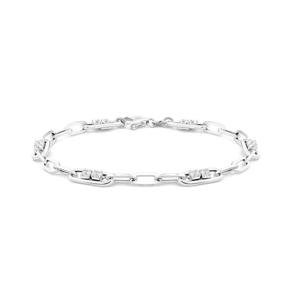 Lắc tay vàng trắng sang trọng, bền đẹp, phù hợp mọi phong cách