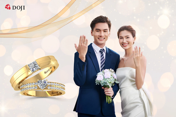 Giá cặp nhẫn cưới vàng 18K dao động từ khoảng 83 triệu đồng đến 100 triệu đồng tùy thuộc vào chất liệu, khối lượng vàng và kiểu dáng chế tác