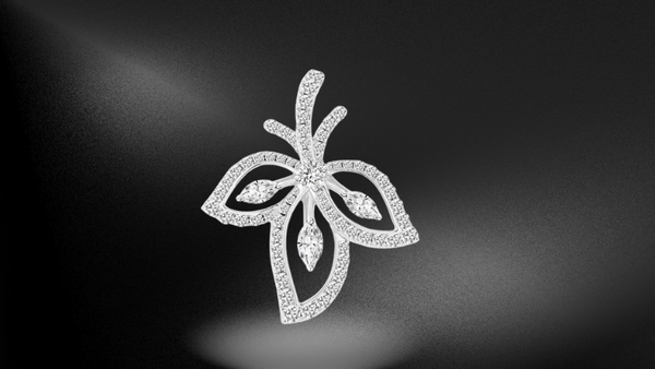 Mặt dây Vàng trắng 18K gắn Kim cương DOJI (AFPR000186D2DA1)