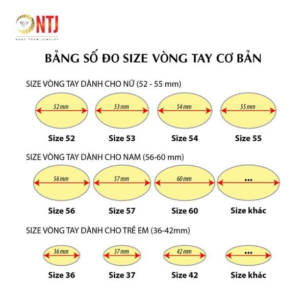 Tham khảo bảng đo size vòng tay