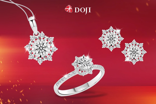 Trang sức cao cấp từ thương hiệu DOJI là món quà hoàn hảo giúp tôn vinh khí chất của bạn đời