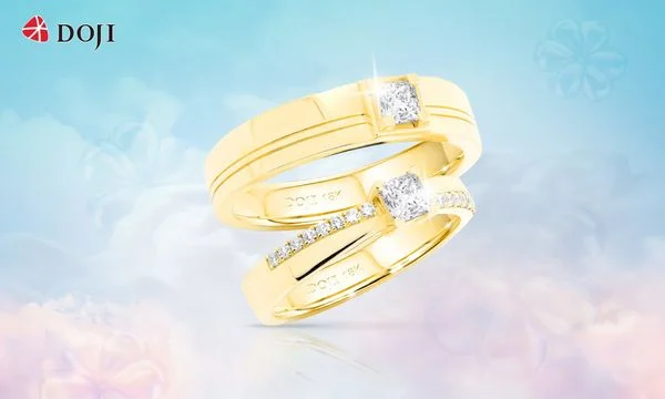 Mẫu nhẫn cưới vàng thiết kế thanh lịch, sang trọng, ý nghĩa đặc biệt, phù hợp cho các cặp đôi