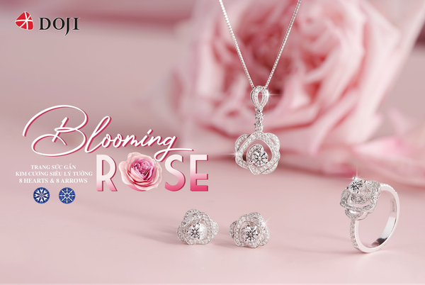Lấy cảm hứng từ hoa hồng Ohara kiêu sa, Blooming Rose tái hiện vẻ đẹp lấp lánh của tình yêu thuần khiết, tôn vinh sự cống hiến của người phụ nữ sau 15 năm gìn giữ mái ấm