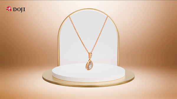 Mẫu dây chuyền vàng tây 18K gắn đá nổi bật, được khách hàng tin chọn nhiều tại DOJI