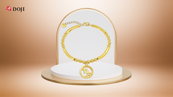 Vòng charm cung hoàng đạo là BST vòng charm 24K được nhiều khách hàng yêu thích của DOJI