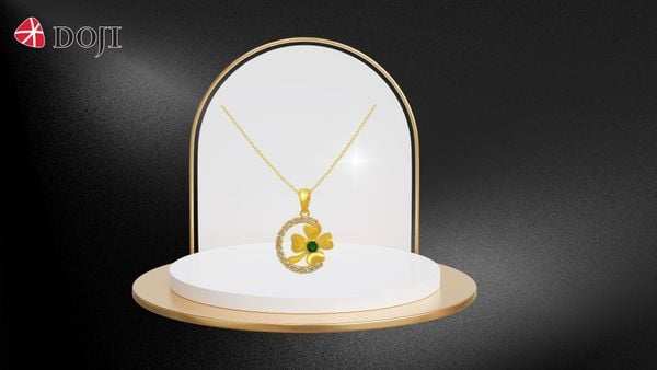 Các mẫu mặt dây chuyền vàng tại DOJI hiện nay sử dụng ba chất liệu chính: Vàng 24K (vàng ta), vàng 18K và 14K (vàng tây)