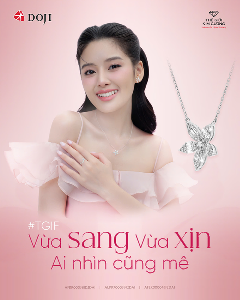 Dây chuyền DOJI luôn khiến các nàng tỏatoả sáng, vừa sang vừa xịn
