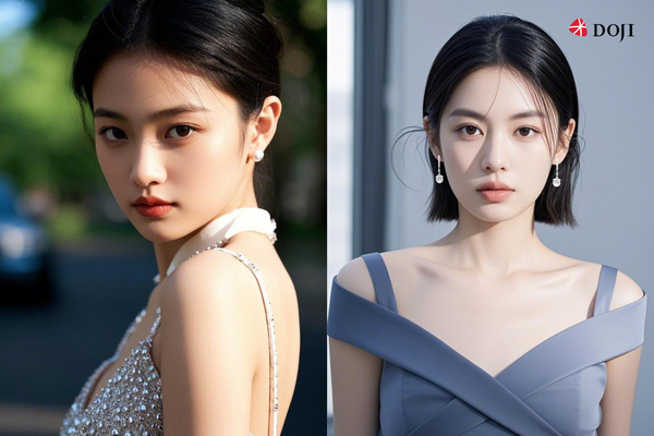 Dáng cổ dài nên chọn mẫu bông tai dạng thả, còn dáng cổ ngắn nên chọn bông tai dạng đinh để làm thân hình trở nên cân đối và mềm mại hơn.