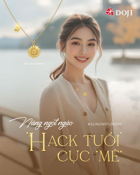 Nàng thăng hạng nhan sắc cùng các sản phẩm dây chuyền của DOJI
