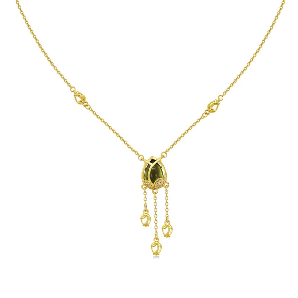 Dây liền mặt gắn đá Peridot phù hợp với những bộ trang phục thanh lịch tại các dịp lễ trang trọng như lễ cưới, bữa tiệc trang trọng và dạ hội