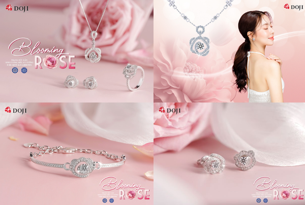 Blooming Rose đính kết những viên kim cương siêu lý tưởng, tái hiện hoàn mỹ hình ảnh cánh hoa hồng nở rộ