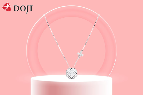 Mẫu dây liền mặt DOJI ALPJ000521F2CZ1 sở hữu vẻ đẹp ngọt ngào, nữ tính