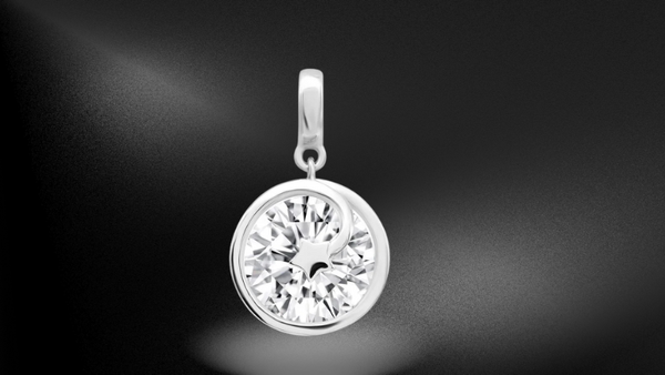 Mặt dây Nữ Vàng trắng 14K gắn đá ECZ DOJI (AFPJ001013F2CZ1)