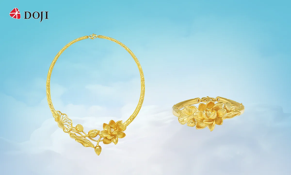 Lắc tay vàng 24K với thiết kế tinh tế, sang trọng
