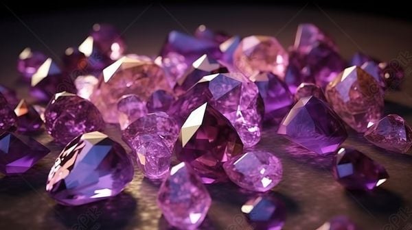 Đá Amethyst với sắc tím đặc trưng là một trong những biến thể đẹp của họ thạch anh