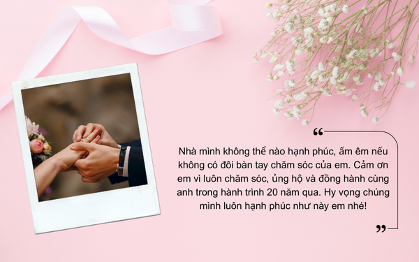 Lời chúc ngọt ngào tặng vợ nhân dịp kỷ niệm 20 năm đám cưới
