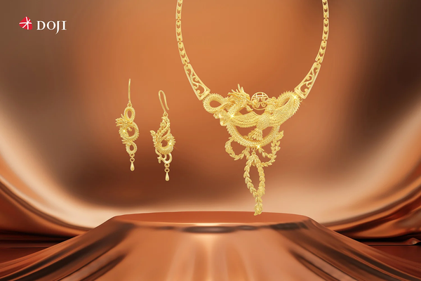 Bộ sưu tập là bản hòa ca giao duyên giữa rồng và phượng, tượng trưng cho sự gắn kết và hòa hợp trọn vẹn trong hôn nhân