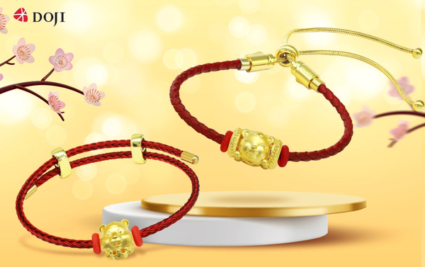 Vòng charm vàng 24K giúp người đeo thu hút năng lượng tích cực và bình an