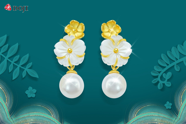 Bông tai vàng 24K nhà DOJI là biểu tượng của sự đẳng cấp và tinh tế.