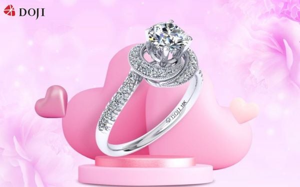 Kim cương 3 ly được sử dụng làm đá phụ xung quanh viên kim cương chủ đạo
