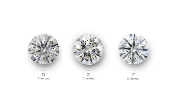 Kim cương nước D, E và F có sự khác biệt nhỏ khi kiểm tra trên máy móc chuyên dụng
