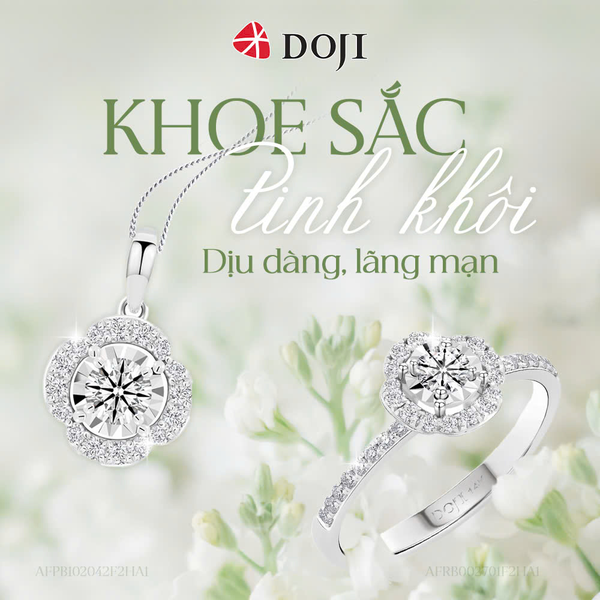 Trang sức kim cương DOJI chinh phục phái đẹp bằng vẻ đẹp hoàn mỹ, chất lượng xứng tầm đi cùng nhiều giá trị cao quý