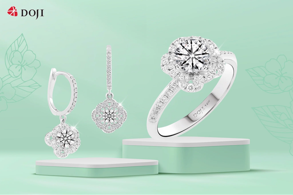 Bộ trang sức kim cương Jasmine được lấy cảm hứng từ hoa nhài - biểu tượng của sự thanh lịch và dịu dàng