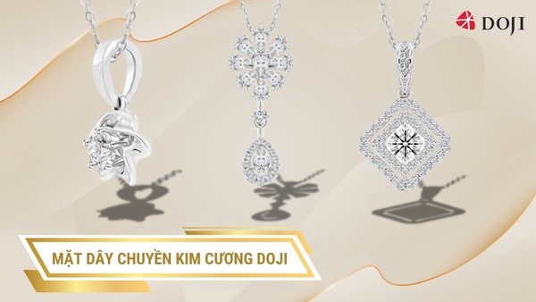 Mặt dây chuyền kim cương tại DOJI có đa dạng phân khúc giá để đáp ứng với nhu cầu của khách hàng