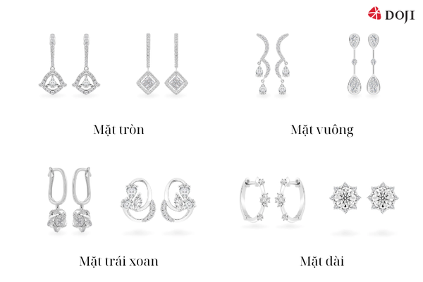 Lựa chọn khuyên tai DOJI theo dáng khuôn mặt