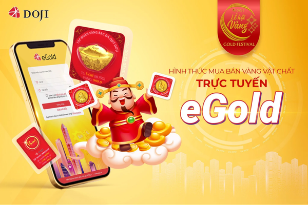 Trải nghiệm mua bán vàng trực tuyến an toàn cùng eGold của DOJI