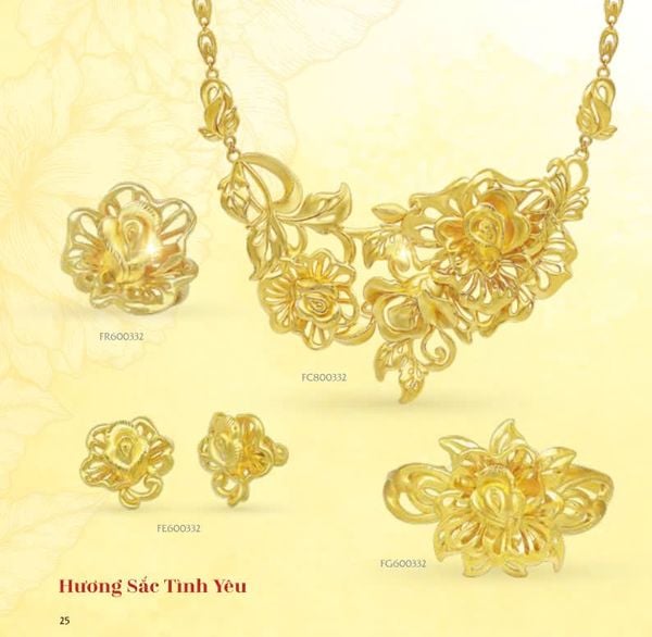 BST “Hương Sắc Tình Yêu” tôn vinh sự lãng mạn với thiết kế trang sức hoa hồng lãng mạn