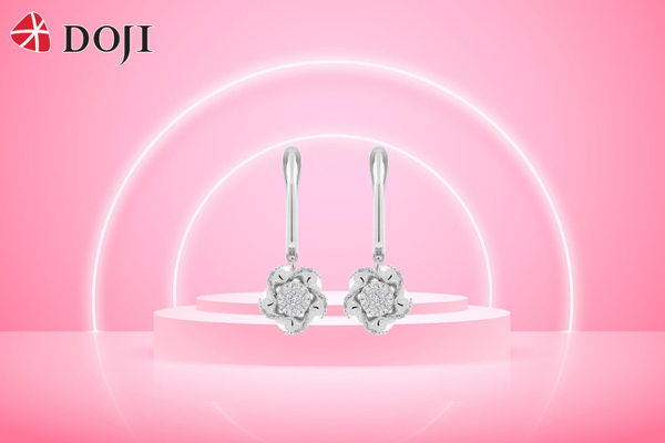 Mẫu hoa tai DOJI AFER700026F2DA1 sở hữu thiết kế tinh xảo và sang trọng