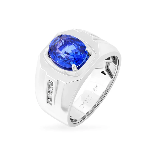Nhẫn sapphire đơn giản, toát ra vẻ đẹp thanh lịch và dễ dàng kết hợp trang phục