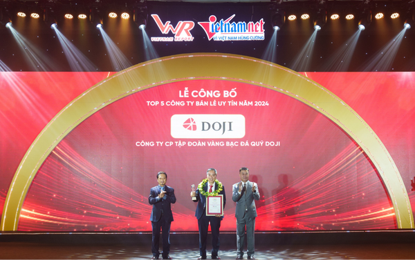 DOJI nằm trong top 5 công ty bán lẻ uy tín 2024