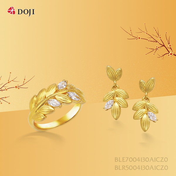 Trang sức vàng 24K thuộc Bộ sưu tập Hạt Thóc của thương hiệu DOJI
