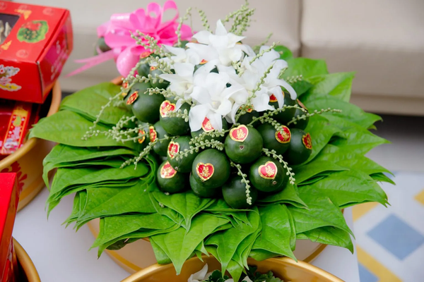 Trầu câu là thành phần không thể thiếu trong tráp lễ trong dịp xin dâu