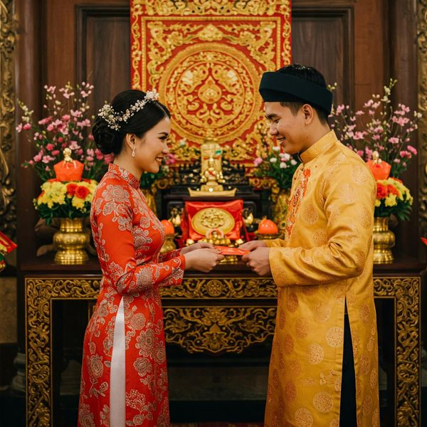 Tiền nạp tài được ví như món quà trân quý mà nhà trai dành tặng cô dâu, là một phần không thể thiếu trong sính lễ