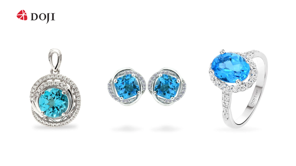 Trang sức gắn đá topaz của DOJI