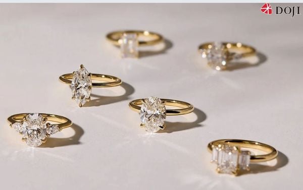 Một chiếc nhẫn kim cương có mức giá dao động từ gần 10 triệu đến hơn 300 triệu đồng