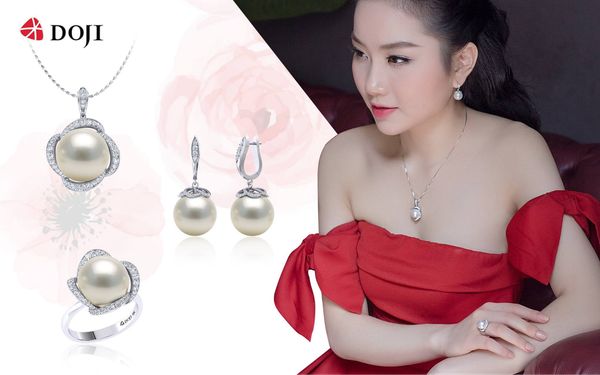 Bộ trang sức ngọc trai vàng 18K phù hợp với nhiều phong cách thời trang và nhiều dịp khác nhau
