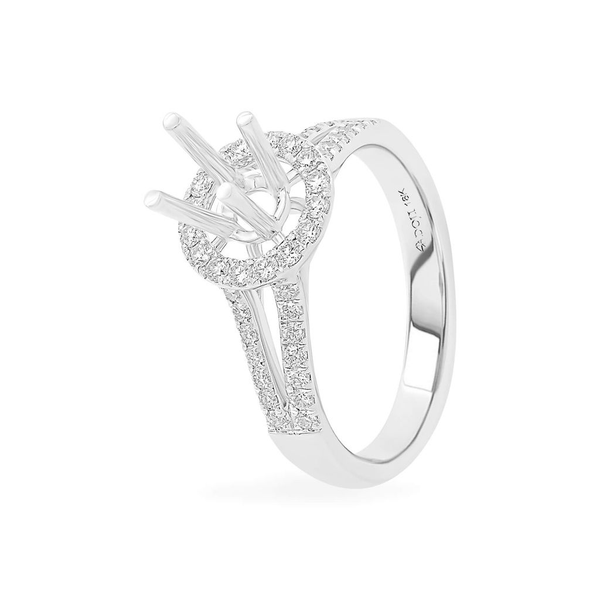 Ổ nhẫn nữ vàng trắng 18K DOJI AFRA000114D2KK1 có thiết kế tinh tế, thanh lịch nhưng vẫn vô cùng ấn tượng