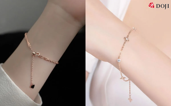 Lắc tay vàng nữ giá 1 triệu sẽ phù hợp với những người không yêu cầu quá cao về độ tinh khiết của vàng