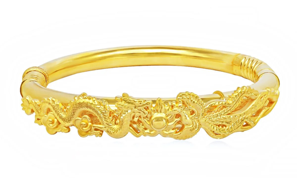 Vòng vàng 24K DOJI BWB6000270A1XX0 mang hoạ tiết Long Phụng được chạm khắc tinh xảo