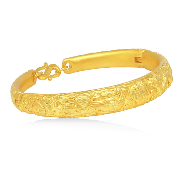 Vòng tay vàng 24K của DOJI hoạ tiết khắc nổi