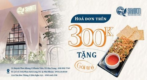 [SHAKTI CN NHA TRANG] BÀN TIỆC MÓN CHAY, NHẬN NGAY QUÀ TẶNG